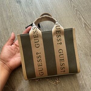 New Olive Guess Chain Handbag